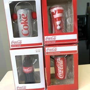 Coca-Cola and Diet Coke Festive Vintage Ornament Collection